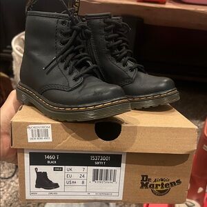 Dr. Martens Kids Black Lace-Up Boots
